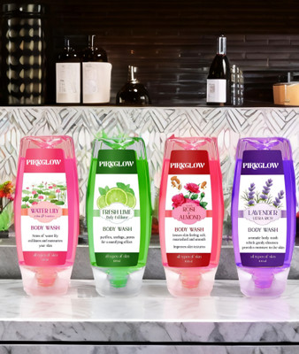 PIRKGLOW Crystal Cleanse smooth and moisturised Body wash(4 x 100 g)