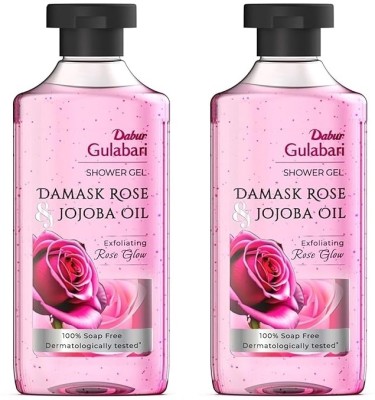 Dabur Gulabari Shower Gel Body Wash Damask Rose & Jojoba Oil Pack Of 2 (250x2=500)(2 x 125 ml)