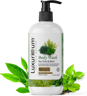 LUXURIOUM Tea Tree & Mint Extract Body Wash Pump Bottle with Long Lasting Fragrance(300 ml)
