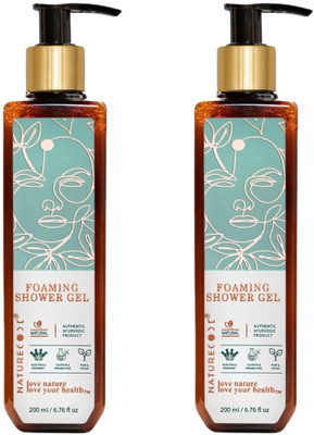 Nature Code Foaming Shower Gel Body Wash For Soft & Smooth Skin Pack of 2(2 x 200 ml)