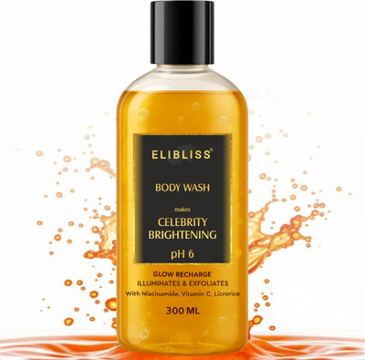 ELIBLISS Celebrity Brightening Body Wash with Niacinamide, Vitamin C for Glowing Skin(300 ml)