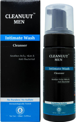 Cleanuut Men's Intimate Wash|pH Balanced Foaming Hygiene|Sulphate & Paraben Free(150 ml)