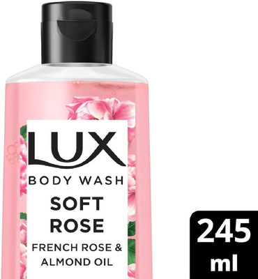 LUX Shower Gel, French Rose Fragrance & Almond Oil Bodywash(245 ml)