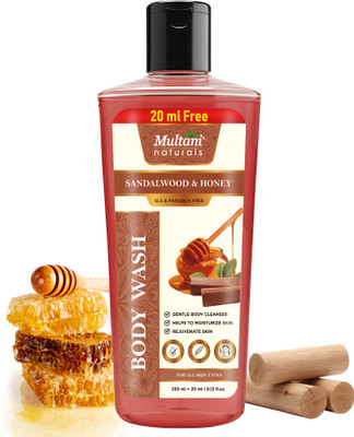 Multani Naturals Sandalwood & Honey Body Wash | Helps Cleanse & Hydrates Skin -(270 ml)