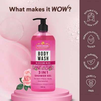 KYARA DREAMS Body Wash – Gentle Daily Cleanser with Long-Lasting Fragrance & Skin Hydration.(300 ml)
