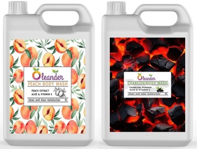 oleander PEACH & CHARCOAL Moisturizing Shower Gel - 10 L(2 x 5000 ml)