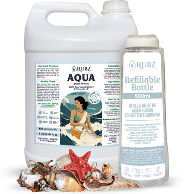 Rubz Aqua Body Wash Refill Pack 5 Litre(2 x 2.75 L)