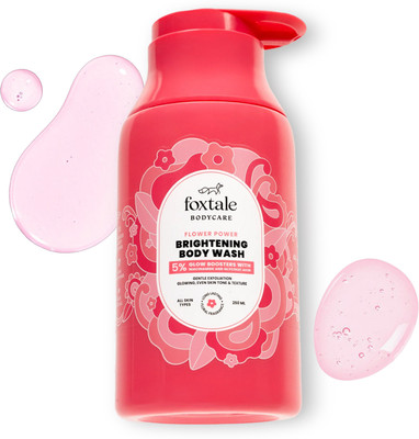 Foxtale De-Tan Brightening Body Wash with Glycolic Acid & Niacinamide for Glowing Skin(250 ml)