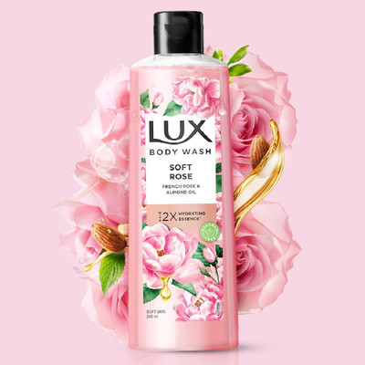 LUX Soft Rose Bodywash with French Rose & Almond Oil(245 ml)