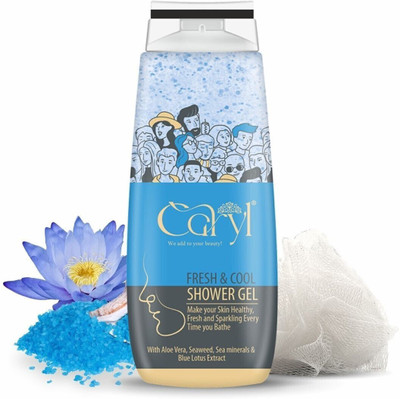 CARYL Fresh and Cool Body Wash with Aloe Vera, Blue lotus, Sea Minerals & Seaweed(280 ml)