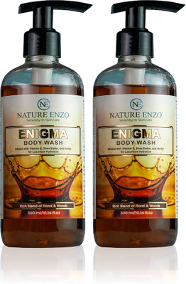NE NATUREENZO Enigma Body Wash Moisturizing Shower Gel for Dry & Sensitive Skin Pack of 2(2 x 300 ml)
