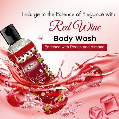 Globus Naturals Red Wine Refreshing Body Wash Enriched with Peach and Almond(100 ml)