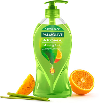 PALMOLIVE Orange Essential Oil & Lemongrass Aroma Morning Tonic, Brightening Body Wash  (750 Ml) For Rs. 177 @ 67 %