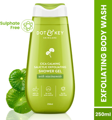Dot & Key Cica & Salicylic Exfoliating Shower Gel, Reduces Body Acne, Paraben Free(250 ml)