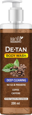 BROER De-Tan Body Wash with Goodness of Coffee & Caffeine For Deep Cleansing & Detox(200 ml)