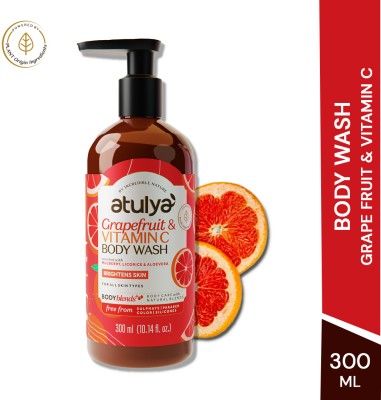 Atulya Grapefruit & Vitamin C Body Wash, Paraben & SLS Free | Hydrates & Nourishes -(300 ml)