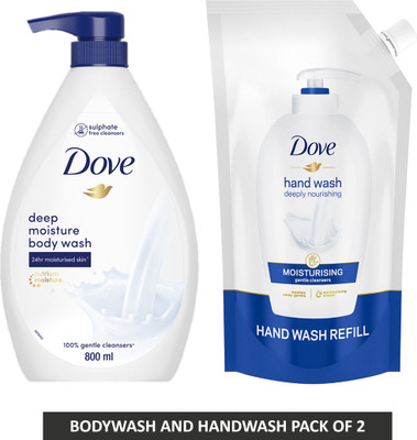 DOVE Deep Moisture Body Wash and Nourishing Liquid Hand Wash(2 x 850 ml)