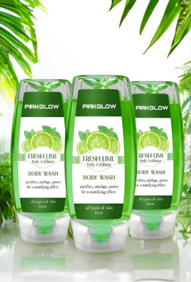 PIRKGLOW Zesty Glow Lime Body Cleanser Gel(3 x 100 ml)