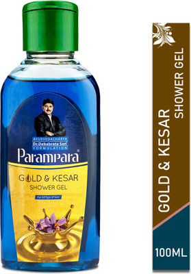 Parampara Ayurved Gold & Kesar Shower Gel 100 Ml Pack of 2(2 x 100 ml)