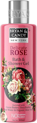 Bryan & Candy Delicate Rose Shower Gel (300ml) Enriched with Cocoa Butter, Shea Butter, Rose(300 ml)