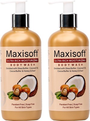 Maxisoft Ultra Rich Moisturizing Body Wash |With Shea Butter & Honey 300 ml(2 x 300 ml)