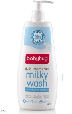 babyhug Gentle Cleaning & Moisturising Daily Head to Toe Milky Wash(400 ml)