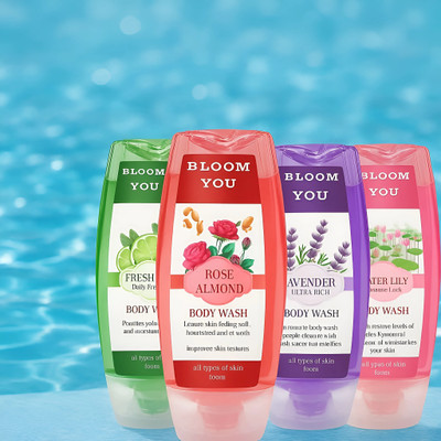 BLOOM YOU BotaniQ Bloom – Floral Fresh Body Wash(4 x 100 ml)