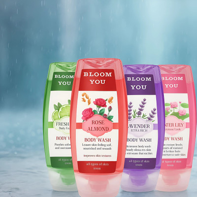 BLOOM YOU AquaPetal Touch – Multi-Scented Bath Pack(4 x 100 ml)