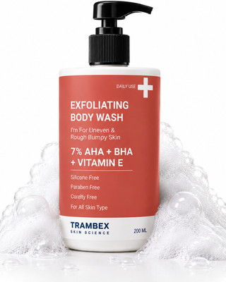 Trambex 7% AHA BHA Exfoliating Body Wash | De-Tan Glycolic & Salicylic Acid(250 ml)