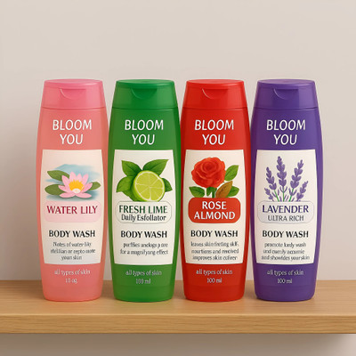 BLOOM YOU FloraSpa Collection – 4 in 1 Luxury Body Wash(4 x 100 ml)