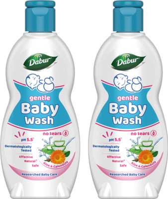 Dabur Baby Wash: Gentle Nourishing Baby Wash with No Harmful Chemicals(2 x 200 ml)