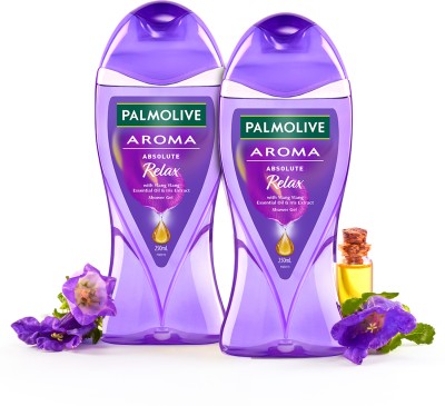 PALMOLIVE Iris & Ylang Ylang Essential Oil Aroma Absolute Relax Body Wash Combo(2 x 250 ml)