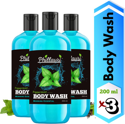 Phillauri Pipermint Coldness Bodywash Shower Gel(3 x 200 ml)