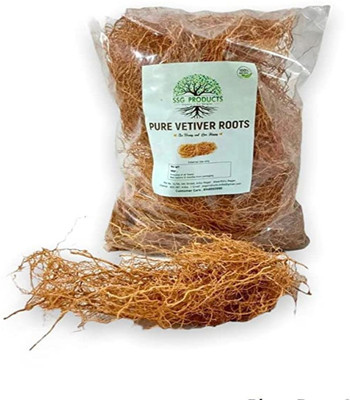SSG PRODUCTS Organic Vetiver Roots/Vettiver Root/Vetiveria Zizanioides - 500 Grams(500 g)