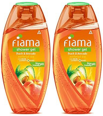 FIAMA Peach & Avocado Shower Gel, 250ml (pack of 2)(2 x 250 ml)