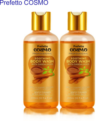 Prefetto COSMO Sandalwood Body Wash for D Tan & Daily Radiance(2 x 200 ml)