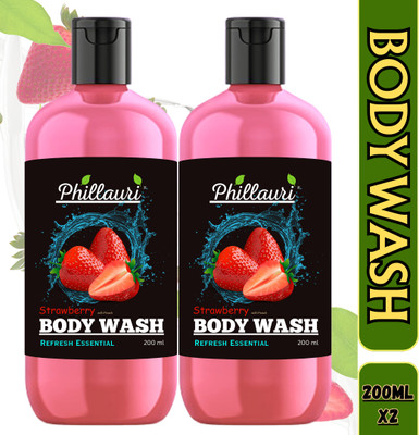 Phillauri Strawberry Body Wash For Deeply Nourishing And Moisturizing Soft And Smooth Skin(2 x 200 ml)