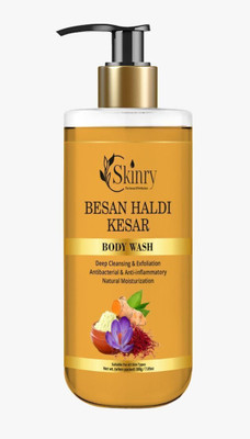 SKINRY Besan Haldi Kesar Body Wash for Glowing & Brightening Skin, Natural & Ayurvedic(300 ml)