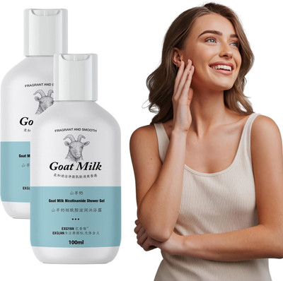 CHITAAKSH Niacinamide Shower Gel – Goat Milk 2-Pack 100ml(2 x 100 ml)