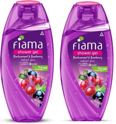 FIAMA Shower Gel Blackcurrant & Bearberry Body Wash 250ml each (2pcs)(2 x 250 ml)