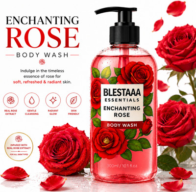 blestaaa essentialss Rose Glow Body Wash – Brightening & Radiant Skin Formula(300 ml)