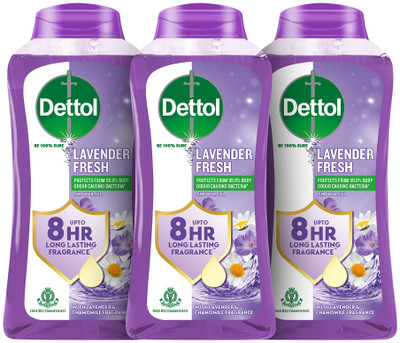 Dettol Body Wash & Shower Gel for Women and Men,Lavender Fresh(250ml-Pack of 3)(3 x 250 ml)