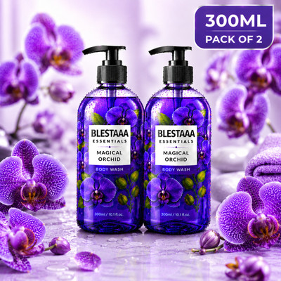 blestaaa essentialss Orchid Body Wash – 24Hr Skin Nourishment & Glow(2 x 300 ml)
