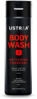 USTRAA Body Wash - Activated Charcoal - Deep Skin Detox with Activated Charcoal(250 ml)