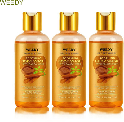 WEEDY Pack of 3 Sandalwood Body Wash – Nourish Your Skin(3 x 200 ml)