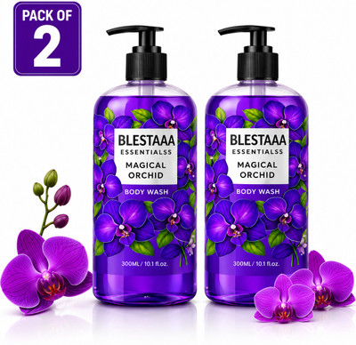 blestaaa essentialss Orchid Floral Body Wash – Refreshing Daily Shower(2 x 300 ml)