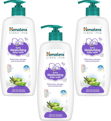 HIMALAYA EXTRA MOISTURIZING BABY WASH 400ML ( Pack of 3)(3 x 400 ml)