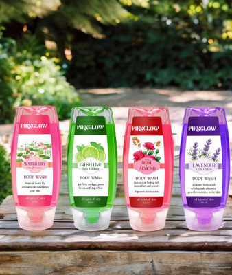 PIRKGLOW Lavender Love smooth and moisturised Body wash(4 x 100 g)