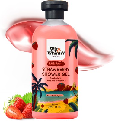 Wit and Whimsy Strawberry Shower Gel | Reduce sun damage | Improve skin tone, Deep Cleaning(300 ml)