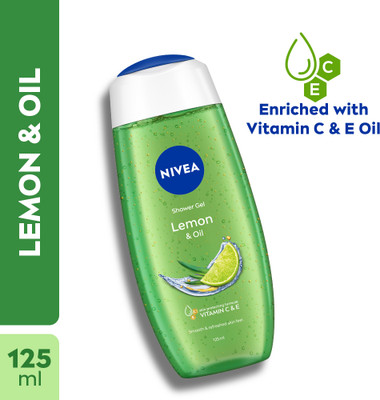 NIVEA Body Wash, Lemon & Oil Shower Gel, Pampering Care with Refreshing Scent of Lemon(125 ml)